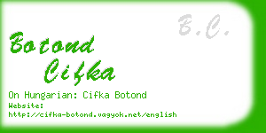 botond cifka business card